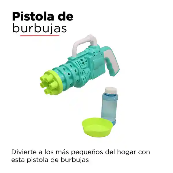 Miniso Pistola de Burbujas Con Seis Hoyos Verde