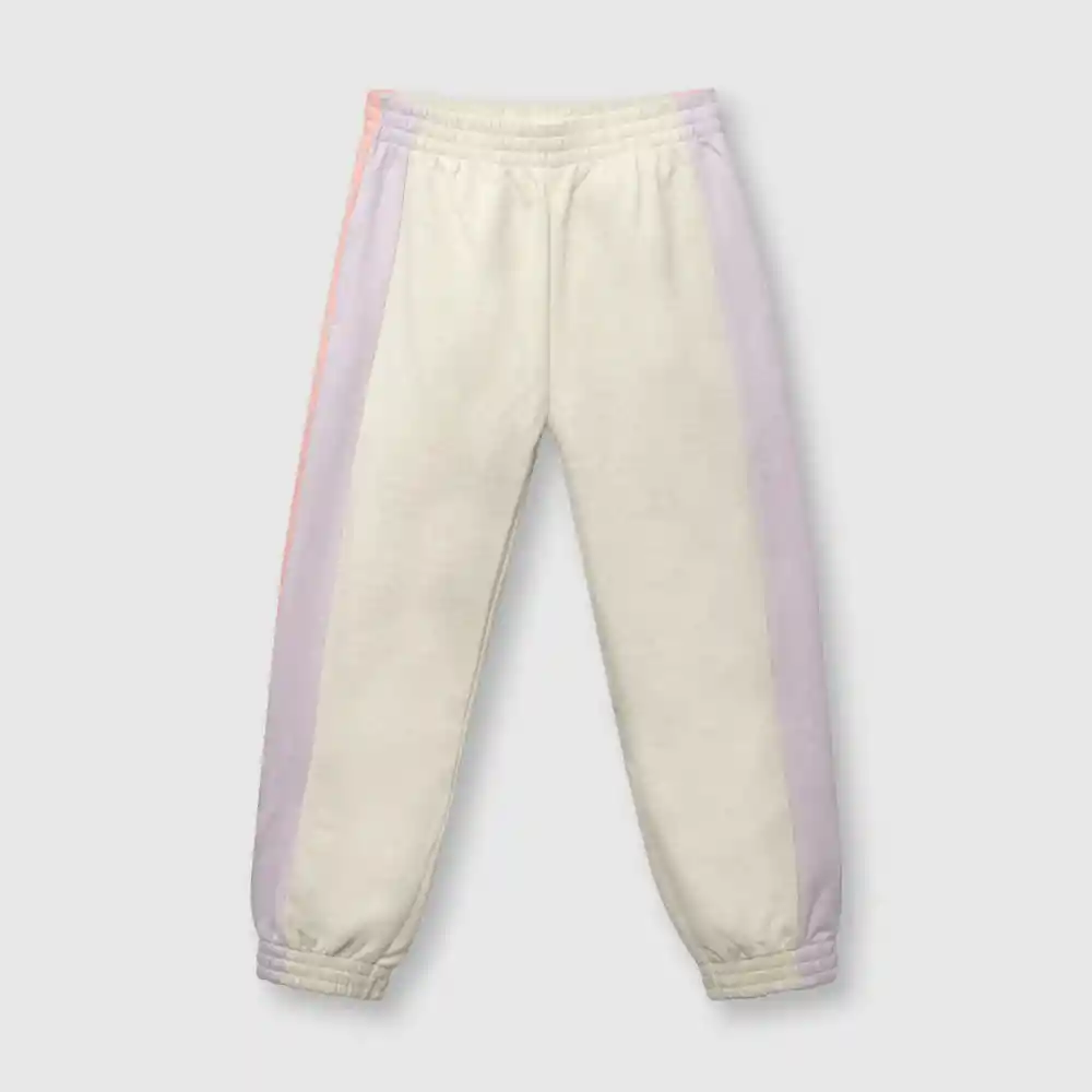 Pantalón Con Franja De Niña Rosado Talla 8 Años