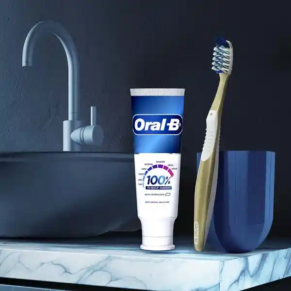 Oral-B 100% De Tu Boca* Cuidada Menta Refrescante Pasta Dental 66ml 3 Unidades