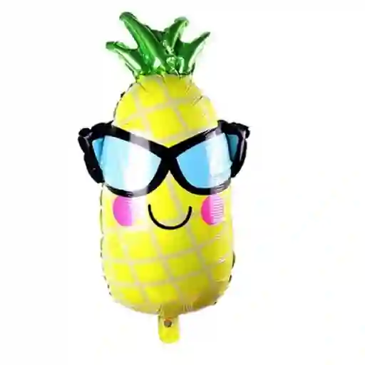 Globo Metálico Piña Con Anteojos 72 cm