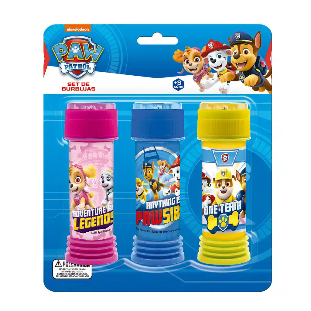 Set de Burbujas Con Personajes Pawpatrol