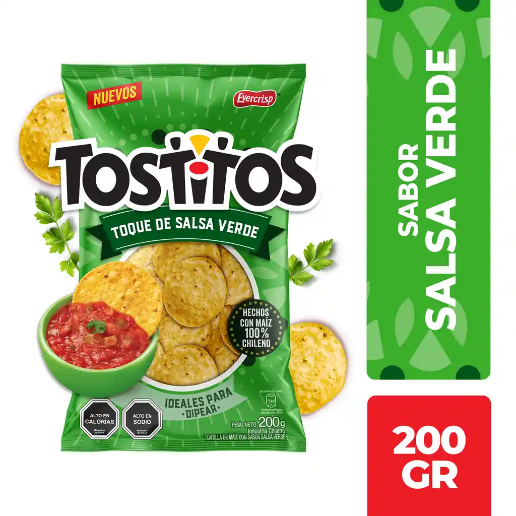 Snack Tostitos Sabor a Salsa Verde 200 g