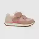 Zapatillas Dos Velcros Jogging Niña Rosado Talla 28