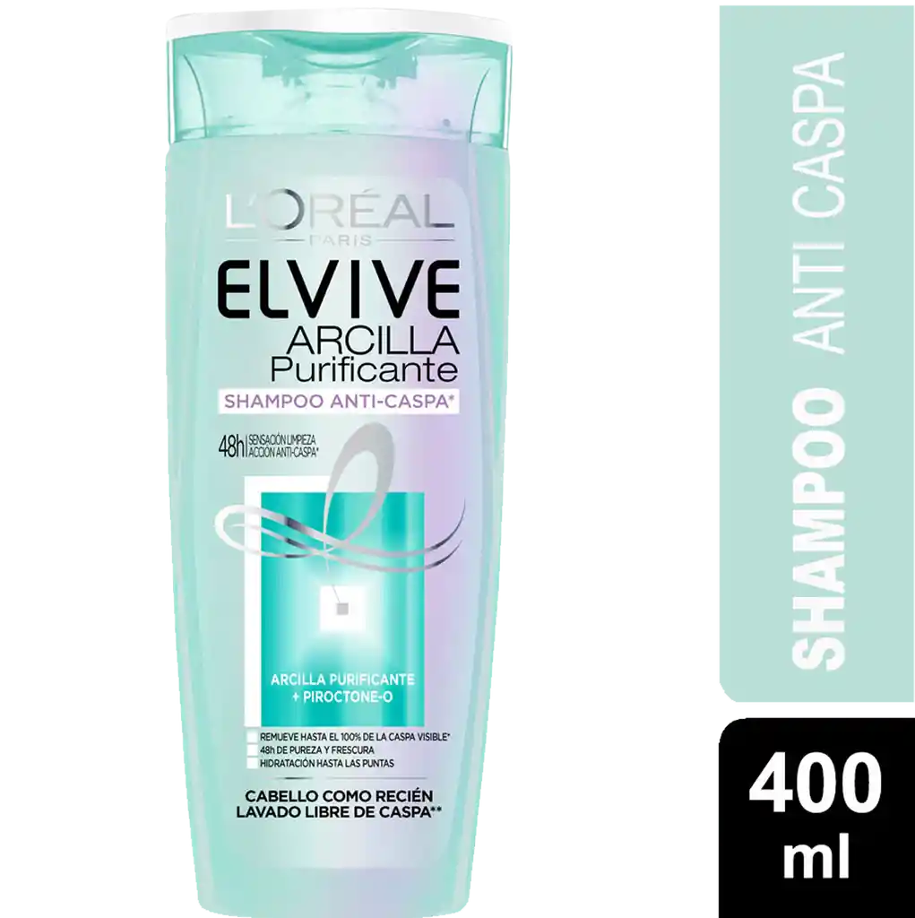 Loreal Paris-Elvive Shampoo Anti-Caspa Arcilla Purificante