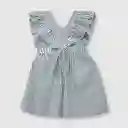 Vestido Listado de Bebé Niña Denim Talla 3/6M Colloky