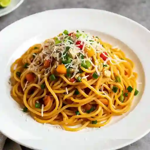 Fideo Ancho con Verdura