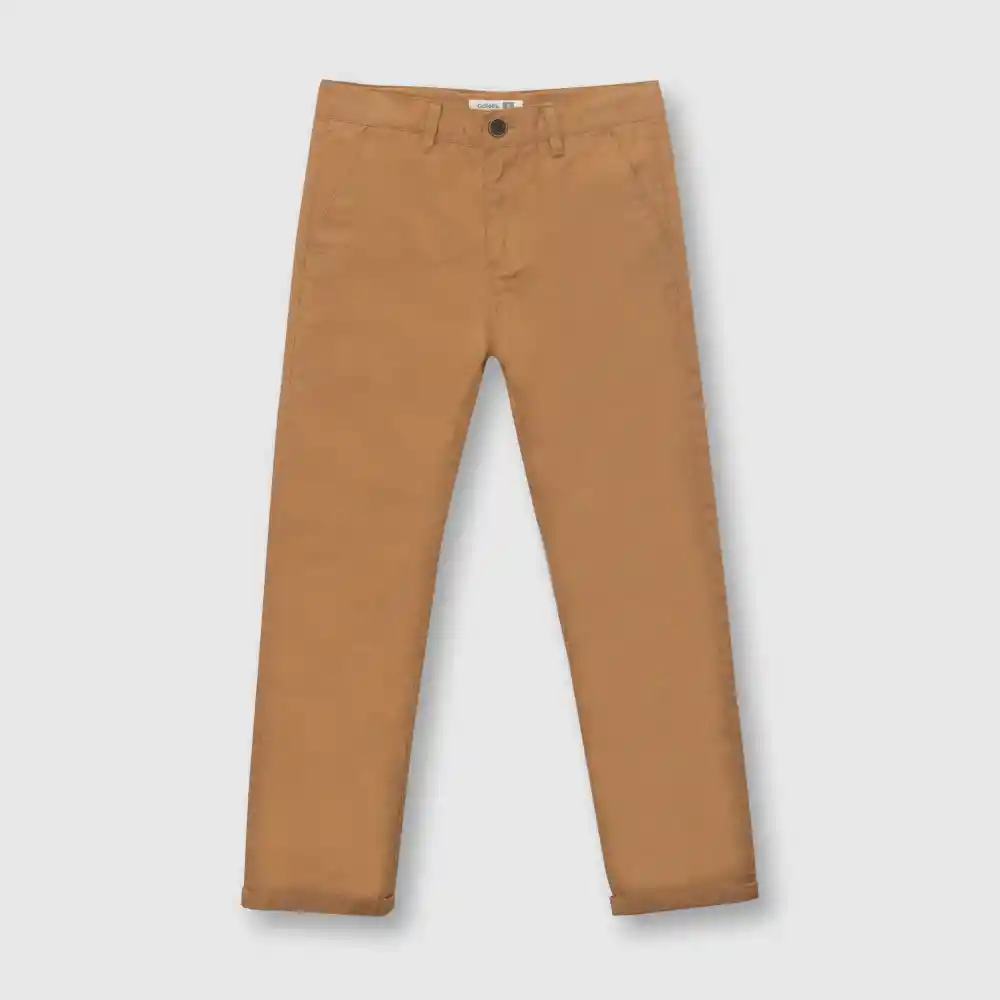 Pantalón Clásico De Niño Café Talla 12 Años