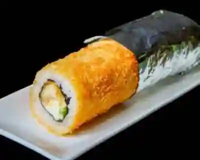 Hand Roll (Pollo Empanizado, Queso Crema y Palta)