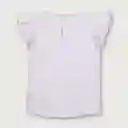 Polera Manga Alita Niña Lila Talla 4a
