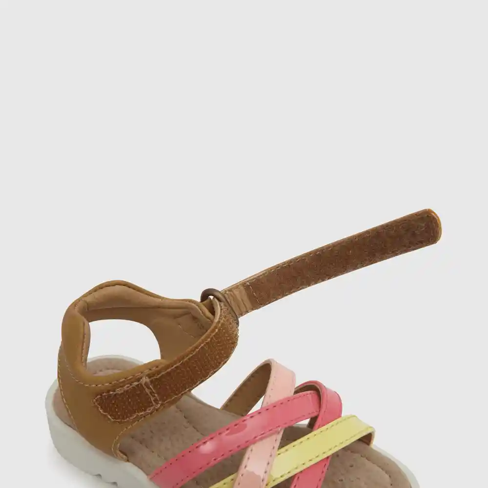 Sandalias Velcro De Niña Multicolor Talla 26