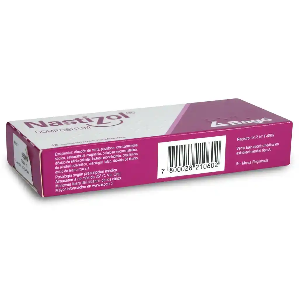 Nastizol Compositum Comprimidos (500 mg / 4 mg / 60 mg)