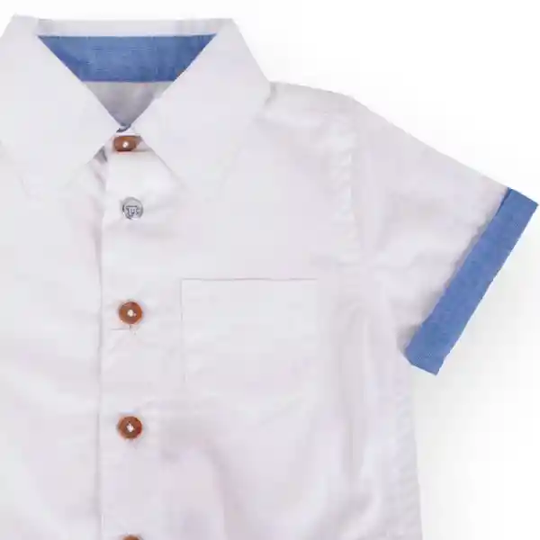 Camisa Bebé Niño Blanco Pillín Talla 6 M