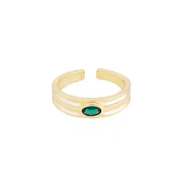 Anillo Kaya Green Baño de Oro Talla 7 Noa Joyas