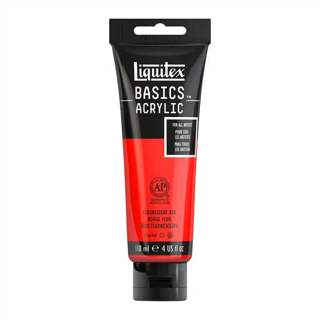 Liquitex Acrilico BASICS 118ml 983 Rojo Fluorescente