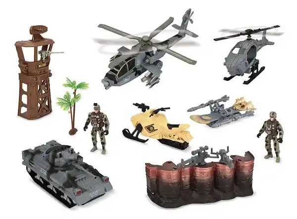 Ultra Toys Set Militar Gigante Luz y Sonido Gris