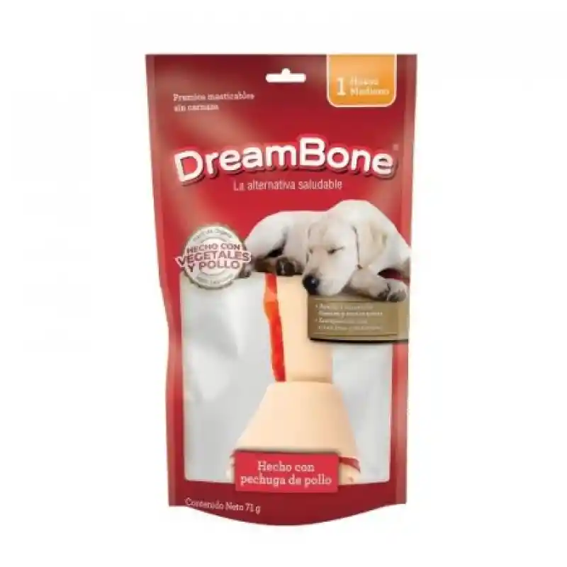 One Premios Para Perro Dreamb Con Pollo Y Vegetales Hueso Mediano