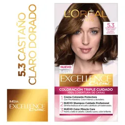 Excellence Creme Tinte Capilar Castaño Claro Dorado 5.3