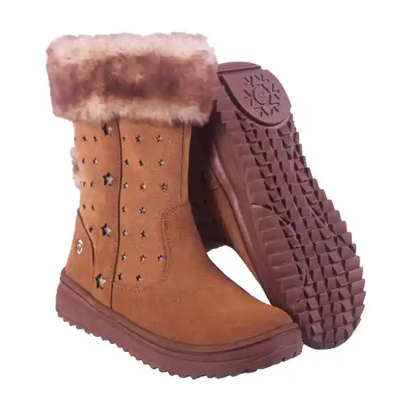 Botas Niña Café Talla 34 Pillin