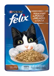 Felix Alimento para Gato Sensaciones de Pollo e Hígado en Salsa