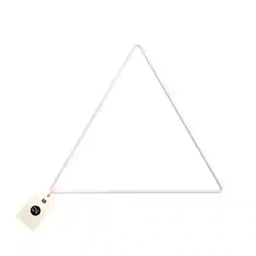 Rico Design Argolla Metálica Triangular Blanca 16''''