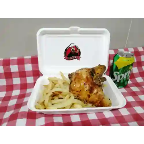 1/4 Pollo Asado + Papas Fritas + Lata