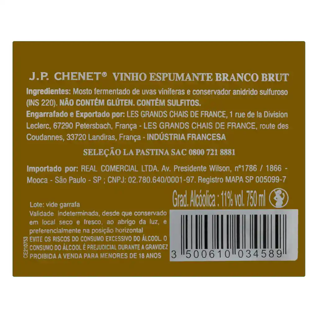 Impo Espumante J.p. Chenet Brut Blanc