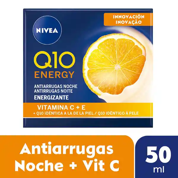 Nivea Crema Facial Antiedad de Noche  Q10 Energy para Piel Madura