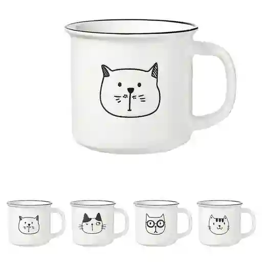 Taza Con Caricatura de Gato Miniso