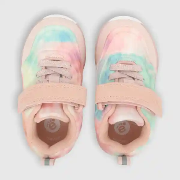 Zapatillas Luces Tye Dye de Niña Light Pink Talla 23 Colloky