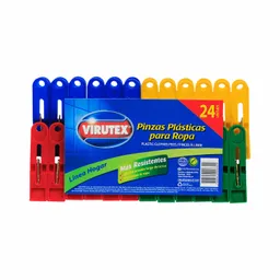 Virutex Pinzas para Ropa Plástica