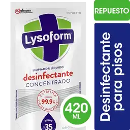 Limpiador Líquido Desinfectante Concentrado Lysoform 420 mL