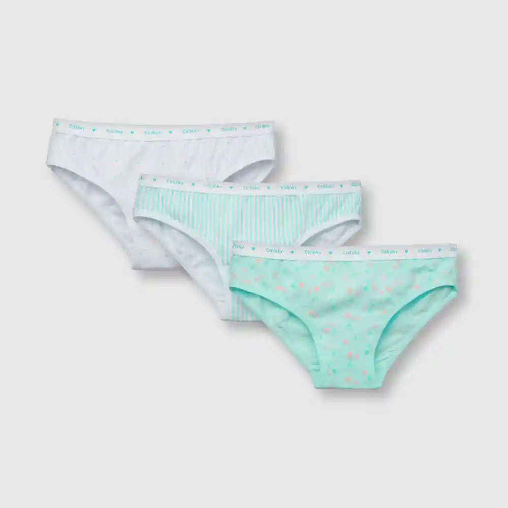 Pack Calzón Estampado Calipso Niña Talla 12a