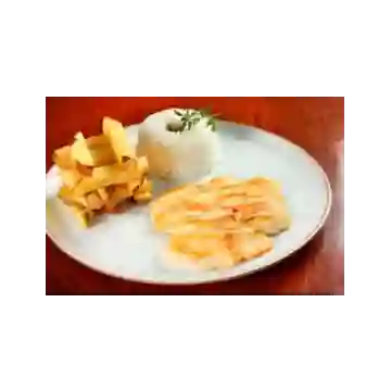 Pechuga a la Plancha + Arroz +Papas Frit