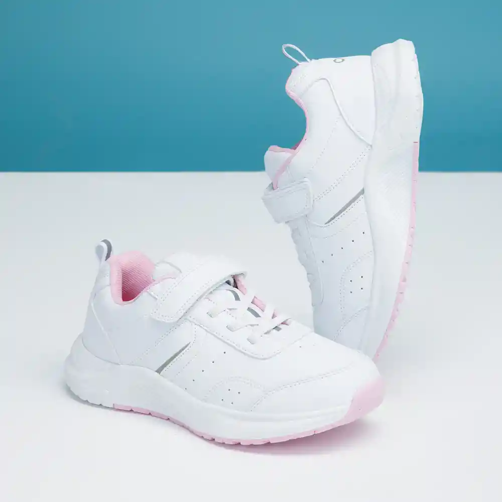 Zapatillas Escolar De Niña Junior Rosada Talla 25