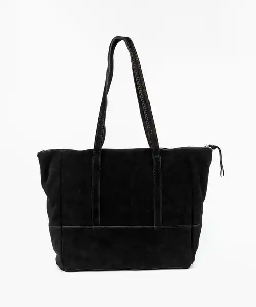 Lounge Cartera Gamuza Tote Grande Negro