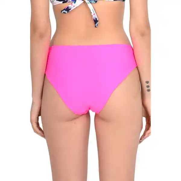 Bikini Calzón Con Transparencia Fucsia Talla XL Samia