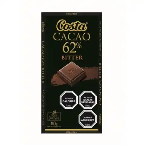 Costa Tableta de Chocolate con 62 % Cacao