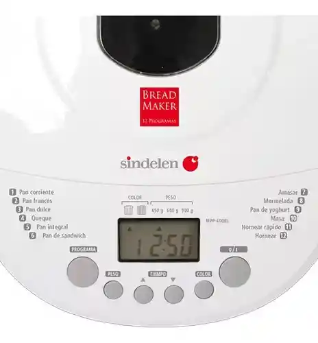 Sindelen Máquina Para Hacer Pan MPP-600 Blanco