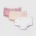 Pack Calzón Estampado Estrella Niña Rosado Talla 8a