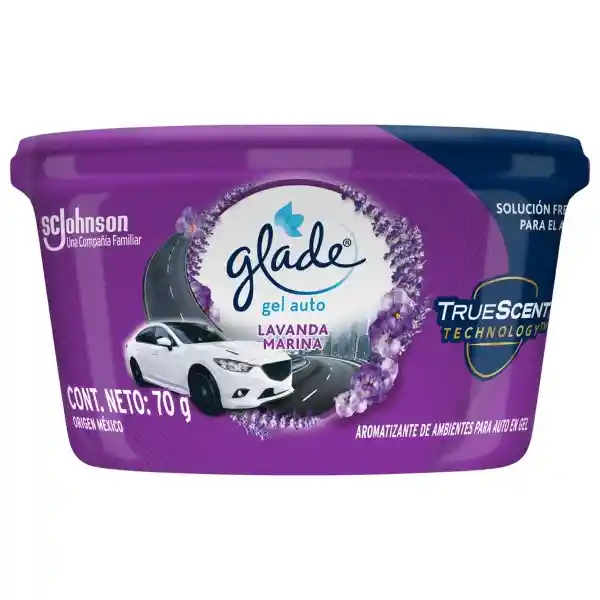 Aromatizante Glade Mini Gel Auto Lavanda Marina 70gr