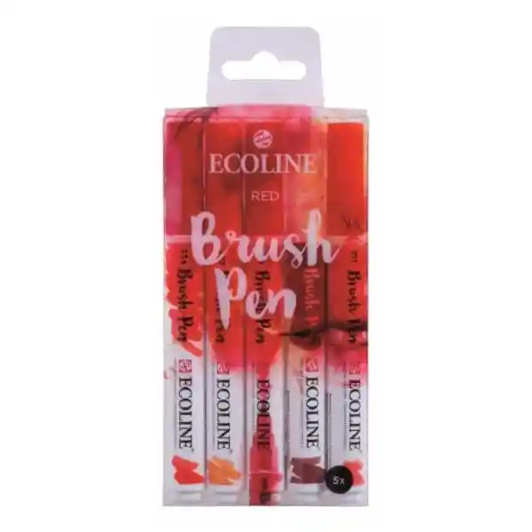 Ecoline Set Brushpen Tonos Rojos