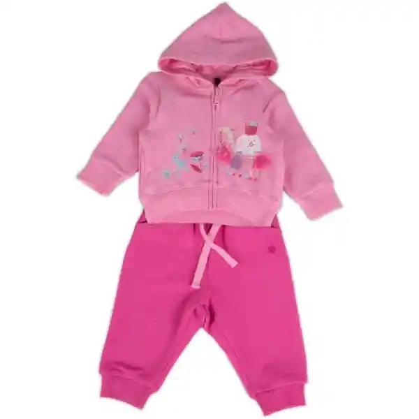 Conjunto Buzo Bebe Niña Rosado Pillin 4 a