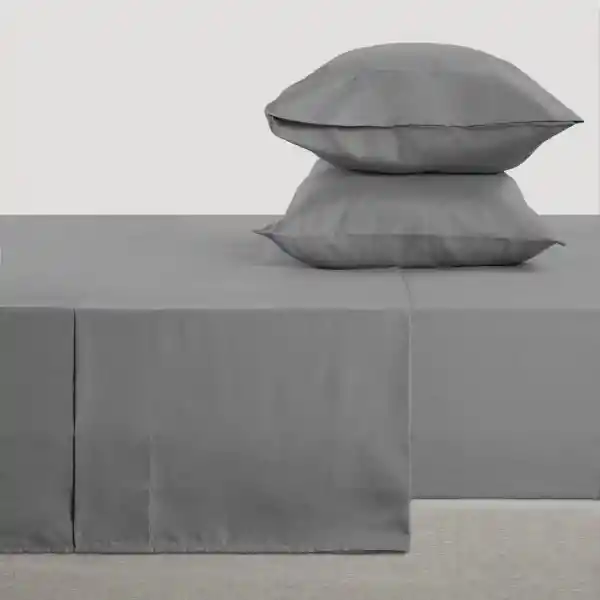Set Sábana Microfibra King Gris Casaideas