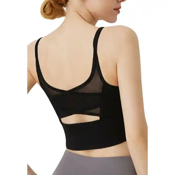 Peto Deportivo Con Transparencia Negro Talla M Samia