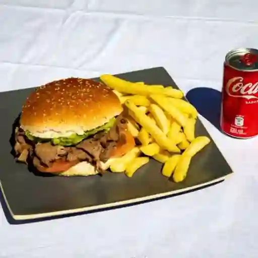 1 Churrasco Italiano Vacuno Papas Fritas Bebida 220 Ml