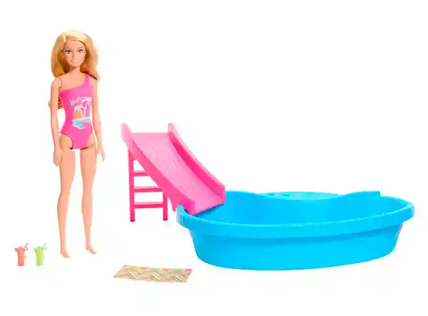 Barbie Set de Juego Alberca Glam