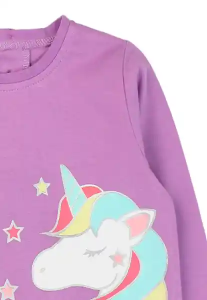 Polera Cosmic 180 Bebé Niña Lila Talla 3 a 6 Meses Ficcus