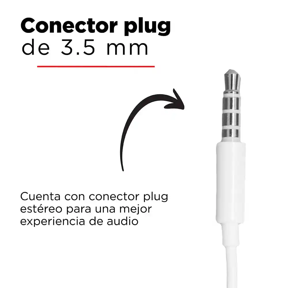 Miniso Audifonos De Cable 1318 Blanco 11m