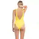 Traje de Baño Con Textura Amarillo Talla L Samia