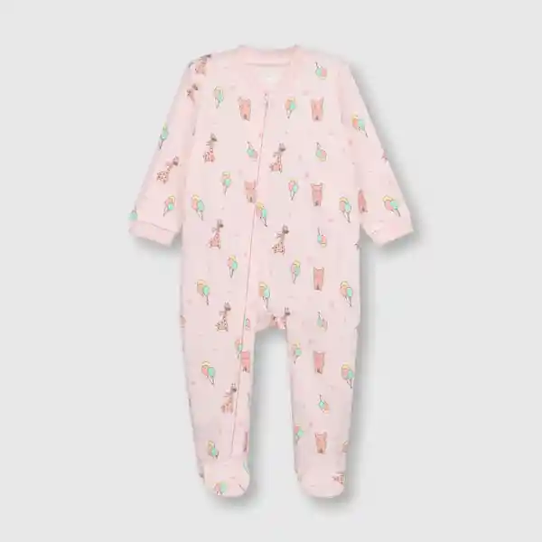 Pijama de Algodón de Bebé Niña Rosado Talla 0/3M Colloky